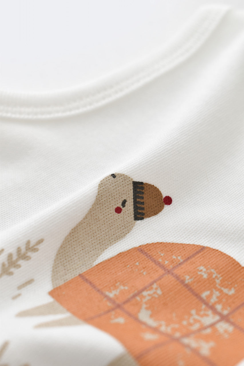 Set Broscuta cu salopeta si body din 80%bumbac organic si 20% poliester - , BabyCosy